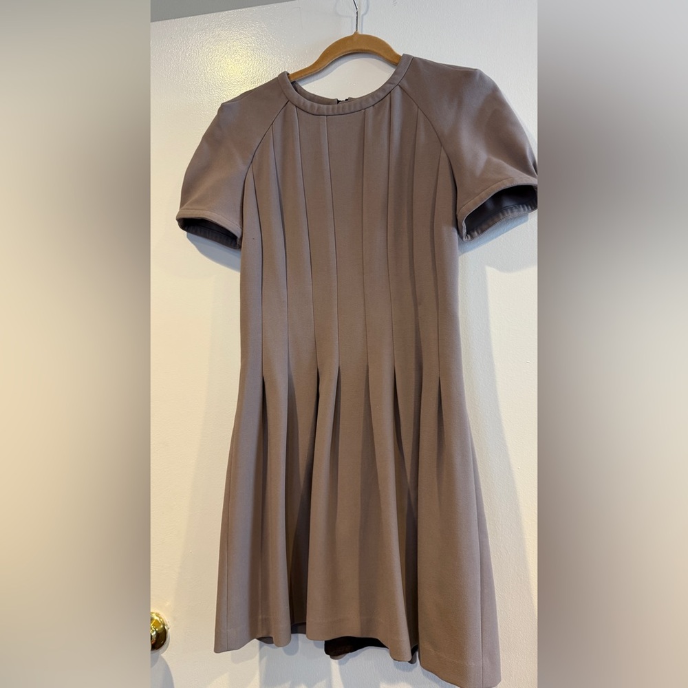 Elegant Brown Short Sleeve Dress